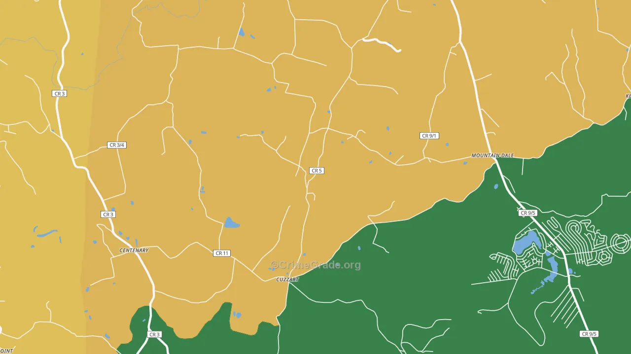 Cuzzart, WV Map of Assault Rates