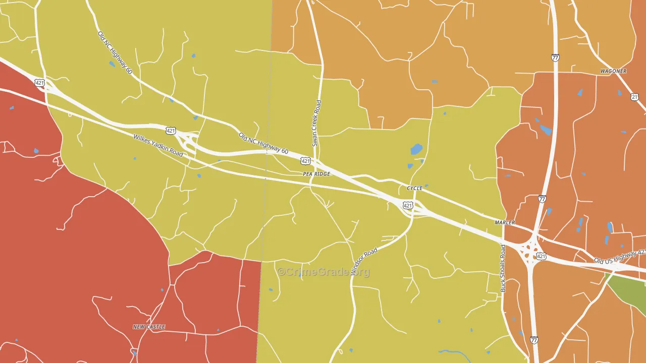 Cycle, NC Map of Assault Rates