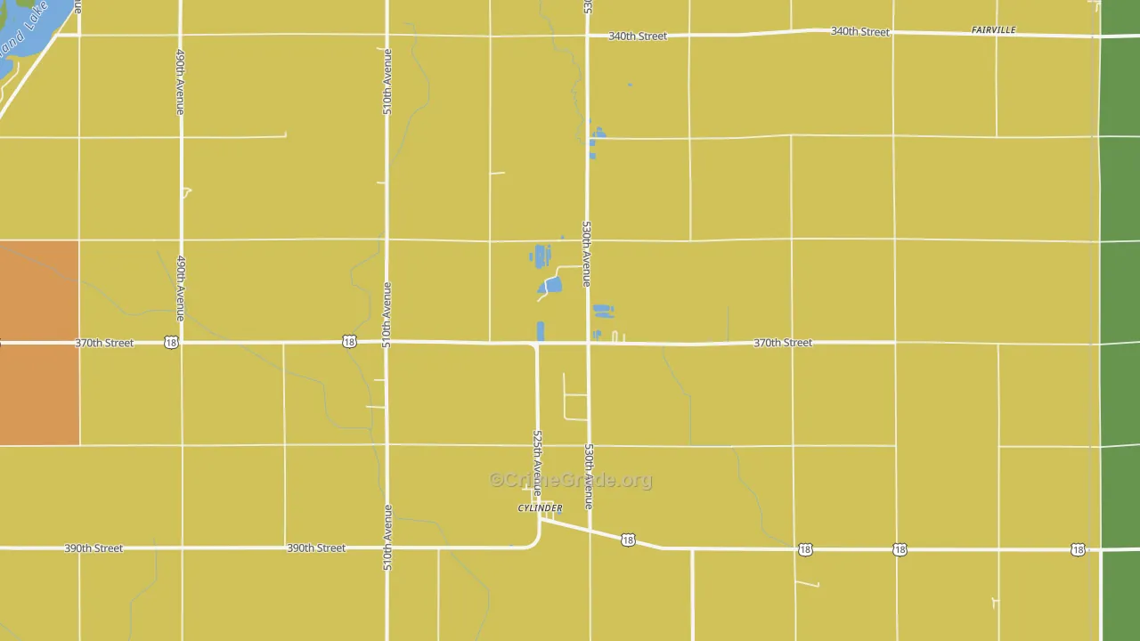 Cylinder, IA Map of Assault Rates