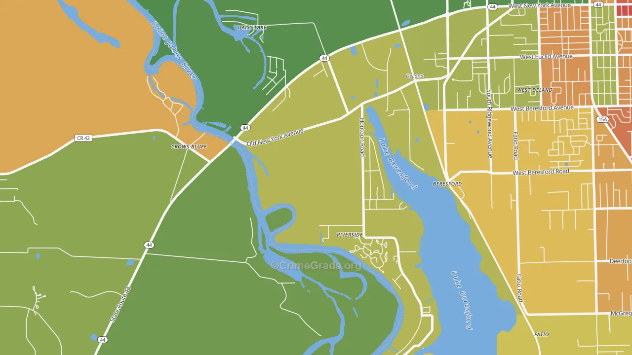 Cypress Lake Estates, FL Map of Assault Rates