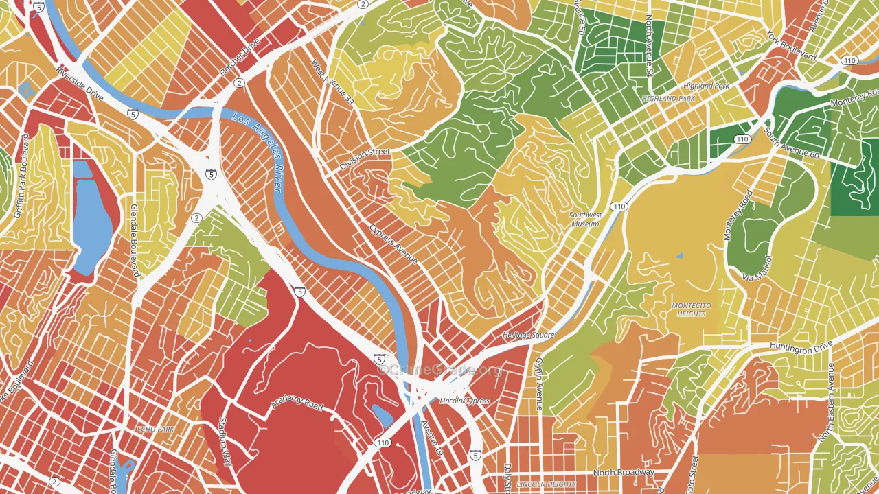 Cypress Park, Los Angeles, CA Map of Assault Rates
