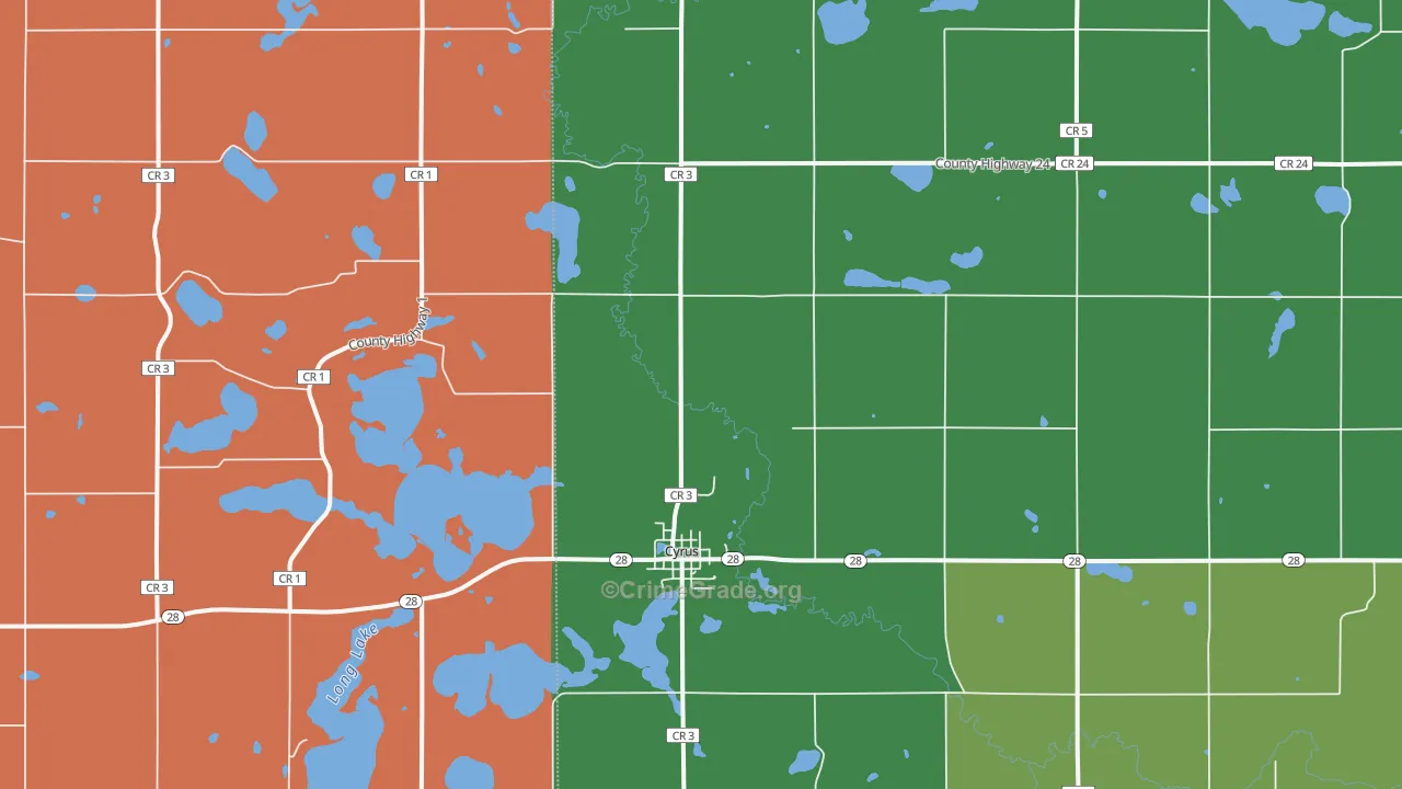 Cyrus, MN Map of Assault Rates