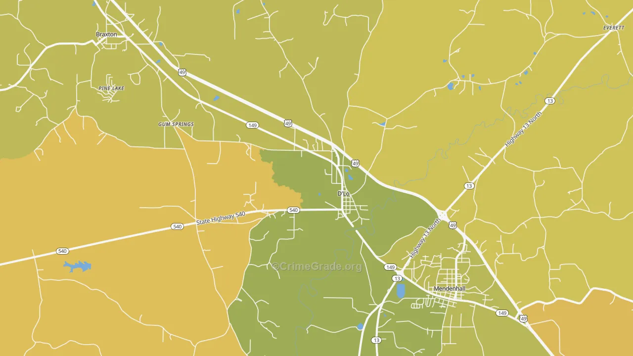 D'Lo, MS Map of Assault Rates