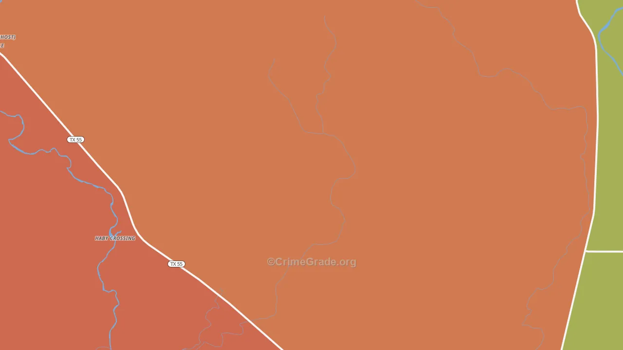 Dabney, TX Map of Assault Rates