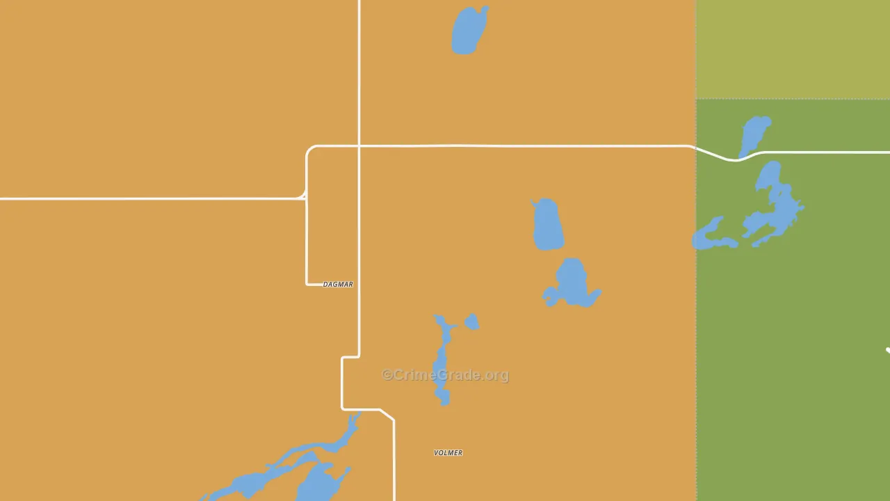 Dagmar, MT Map of Assault Rates