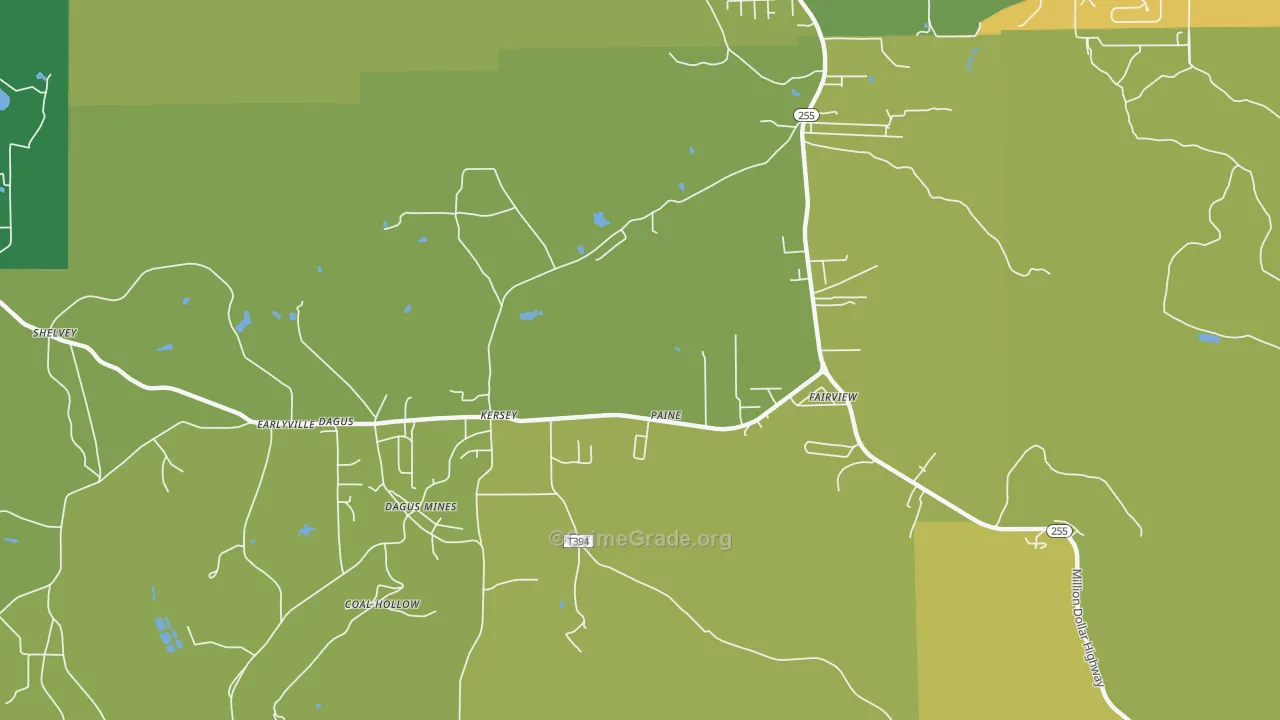 Dagus, PA Map of Assault Rates