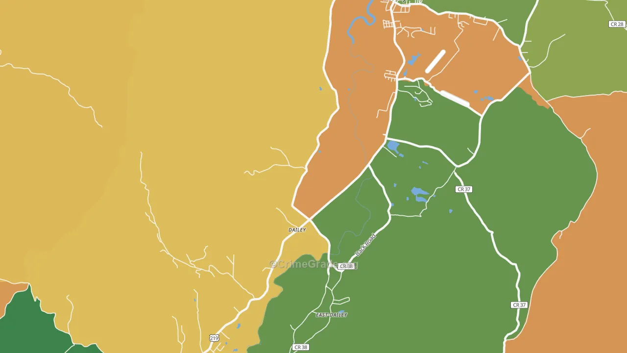 Dailey, WV Map of Assault Rates