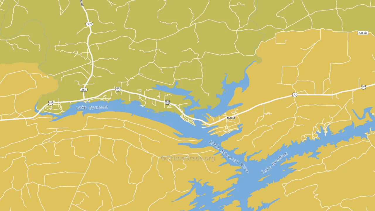 Daisy, AR Map of Assault Rates