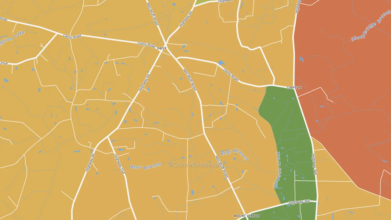 Daisy, SC Map of Assault Rates