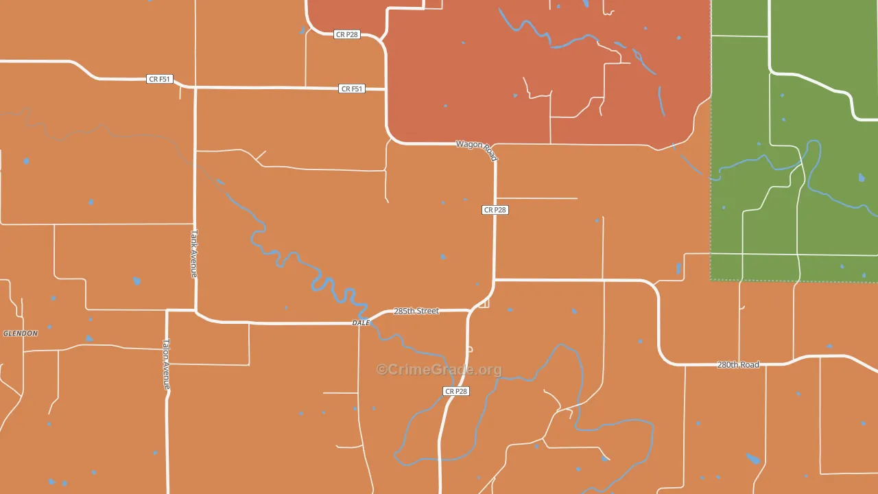 Dale, IA Map of Assault Rates