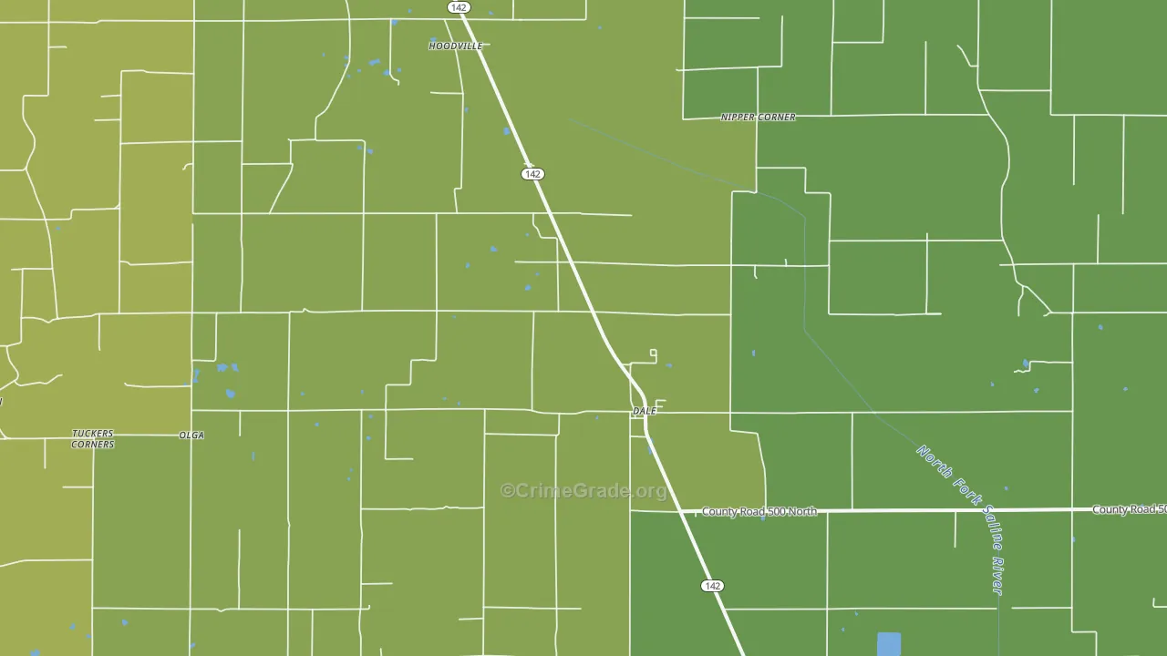 Dale, IL Map of Assault Rates