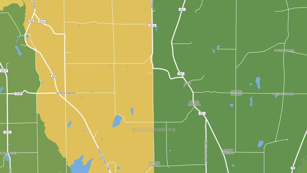 Dale, NY Map of Assault Rates