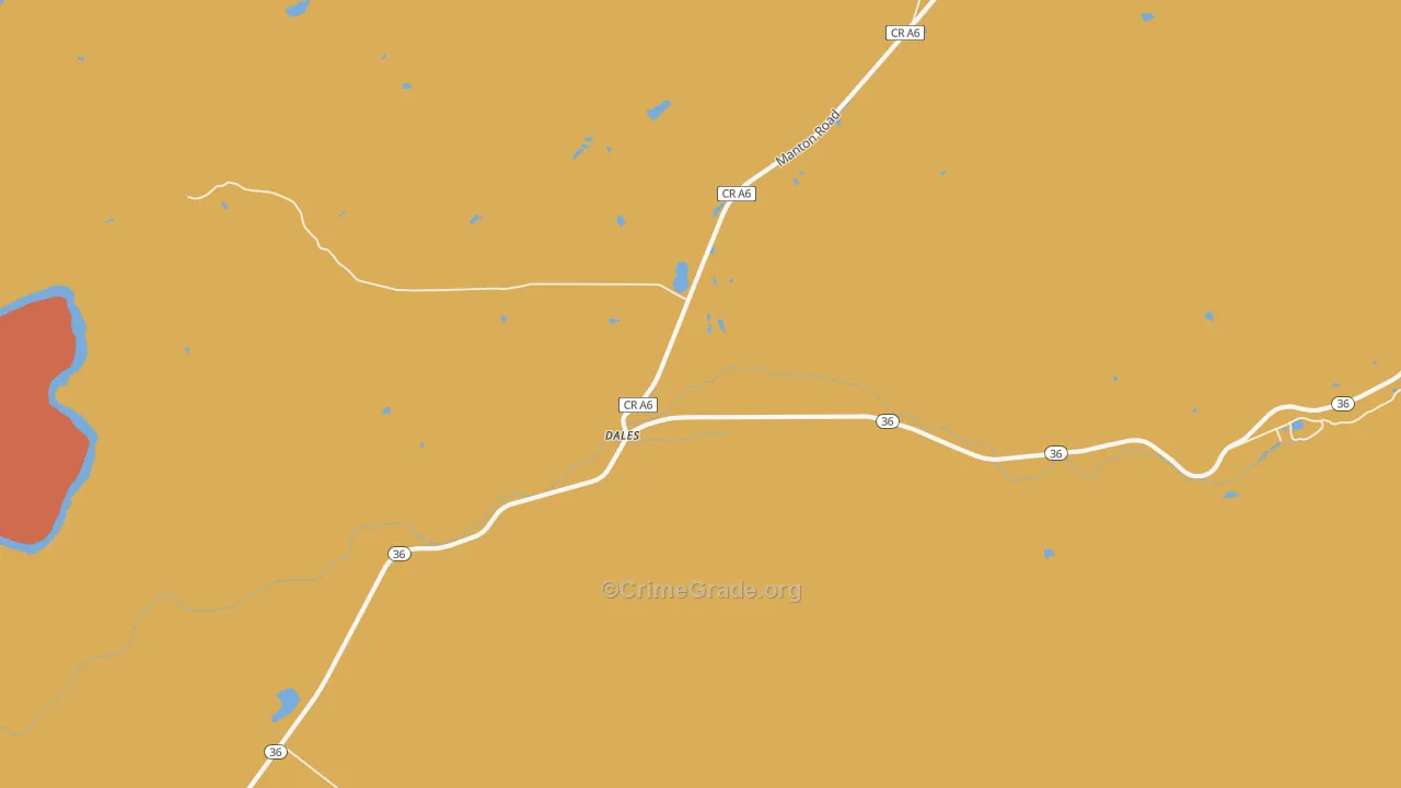 Dales, CA Map of Assault Rates