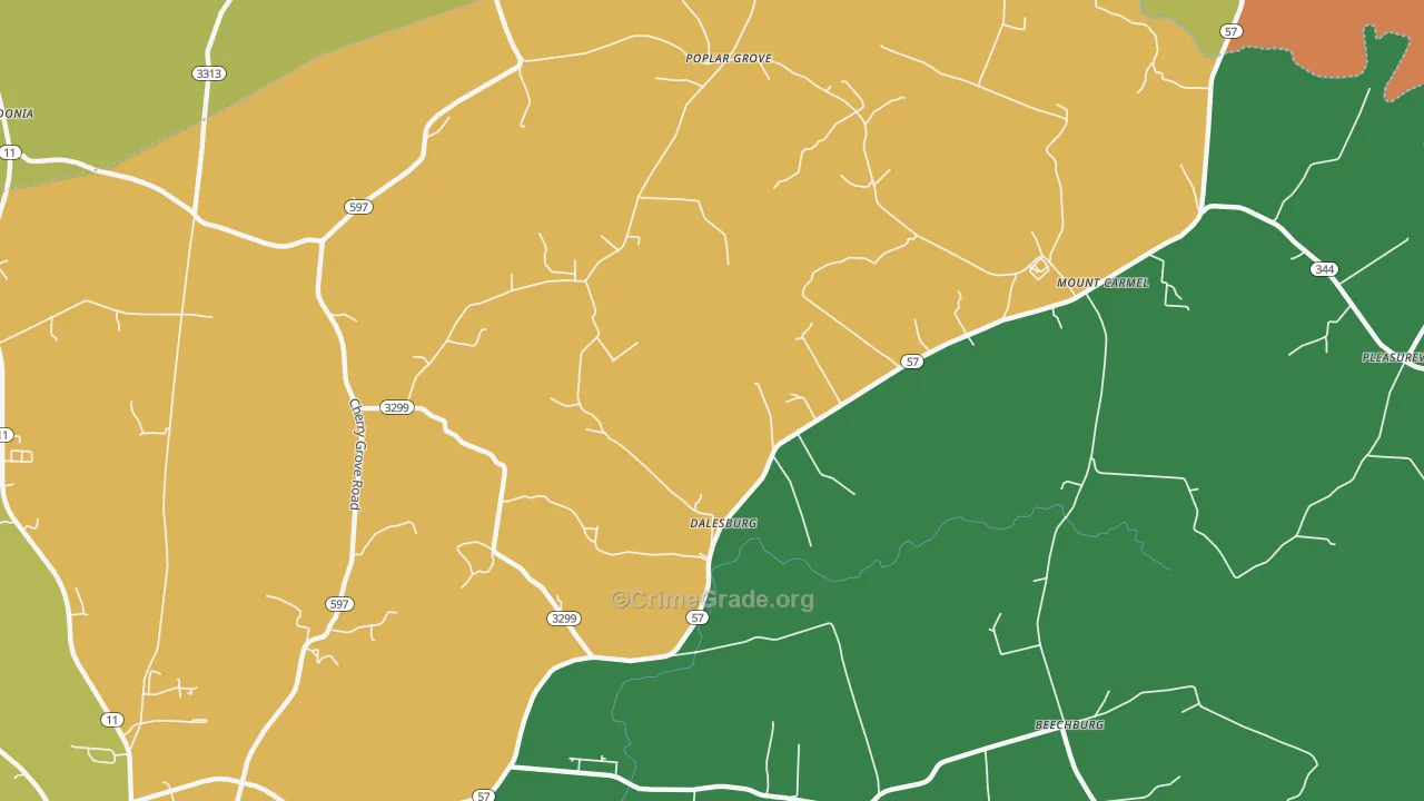 Dalesburg, KY Map of Assault Rates
