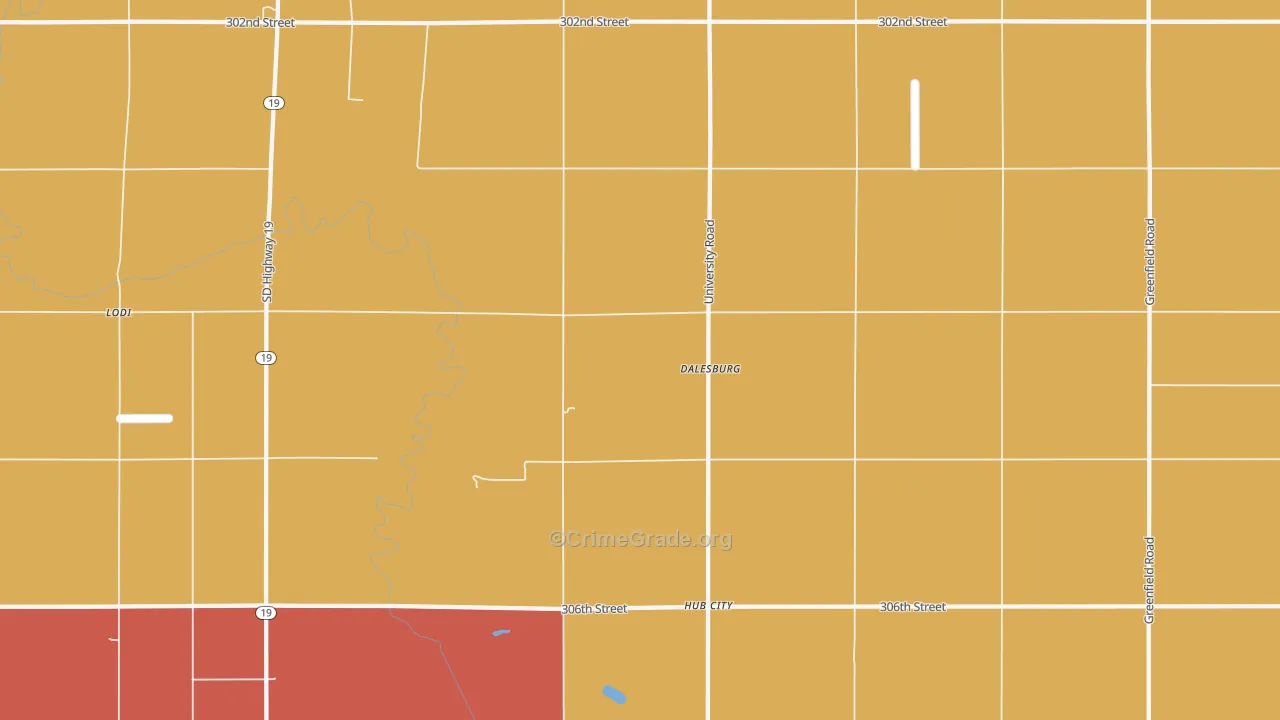 Dalesburg, SD Map of Assault Rates