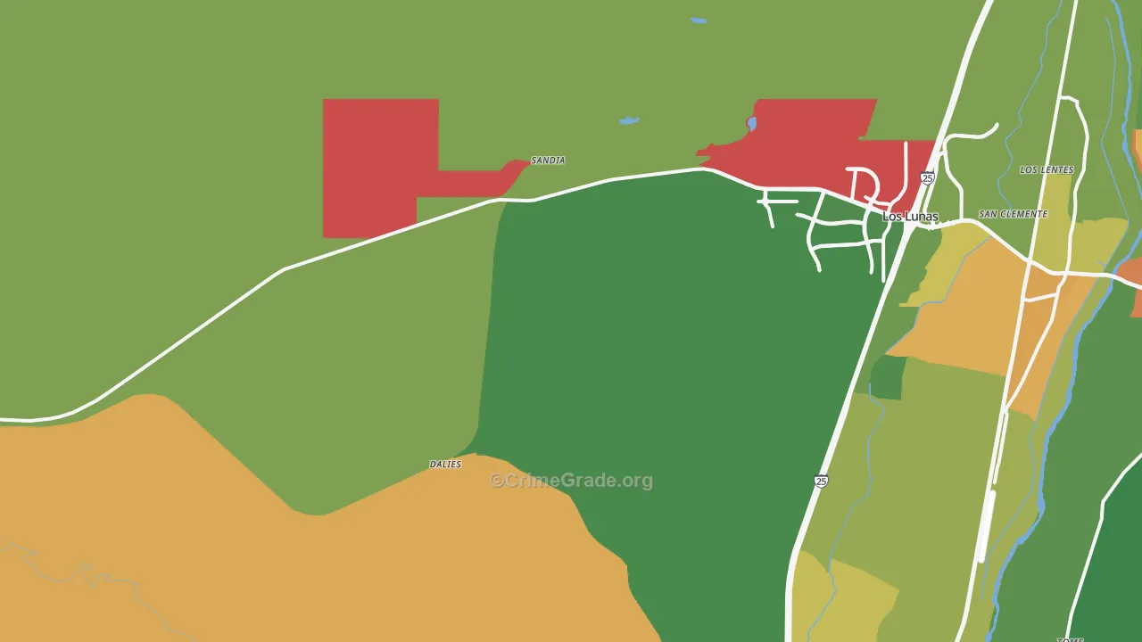 Dalies, NM Map of Assault Rates