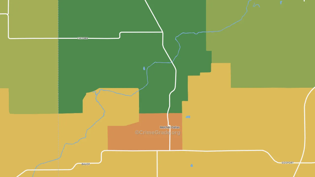 Dallas, IA Map of Assault Rates