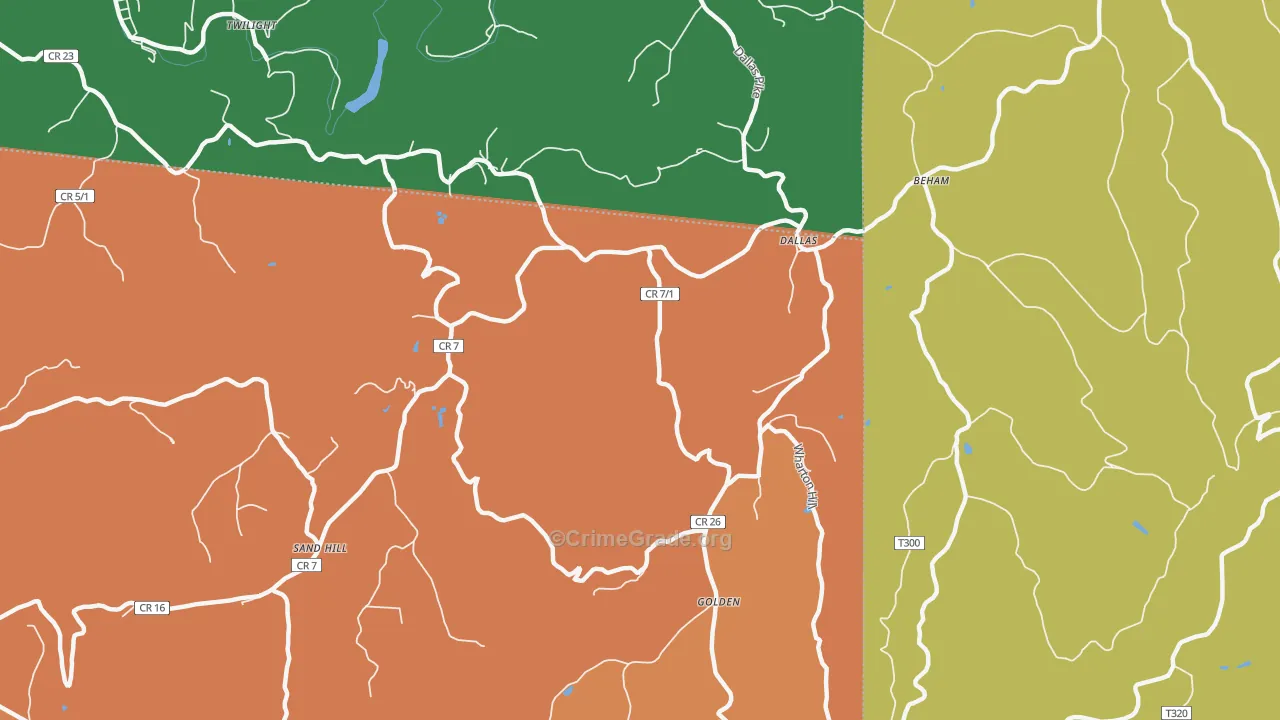 Dallas, WV Map of Assault Rates