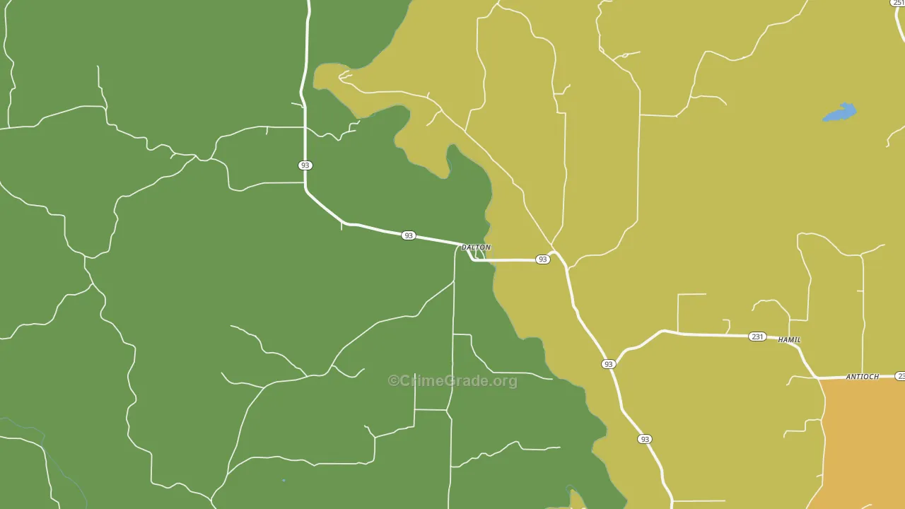 Dalton, AR Map of Assault Rates