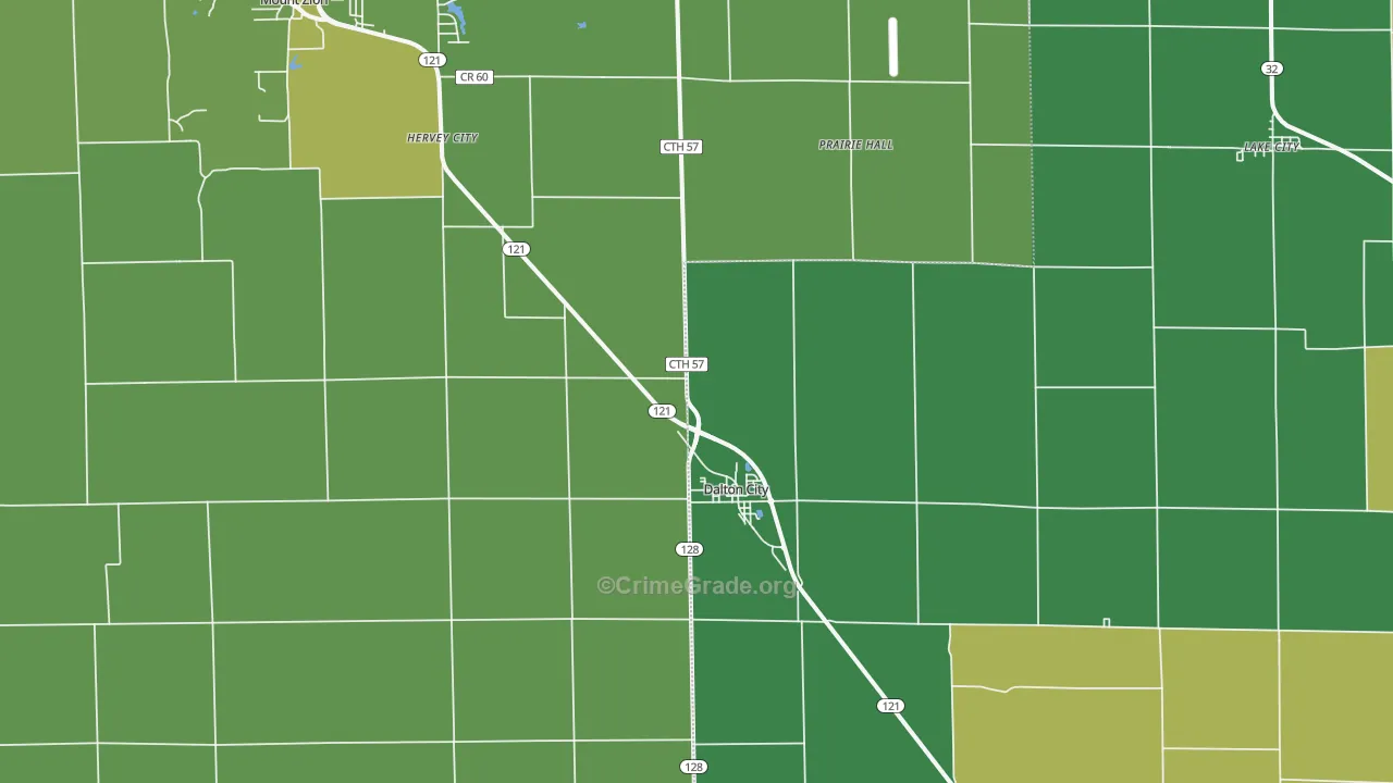 Dalton City, IL Map of Assault Rates