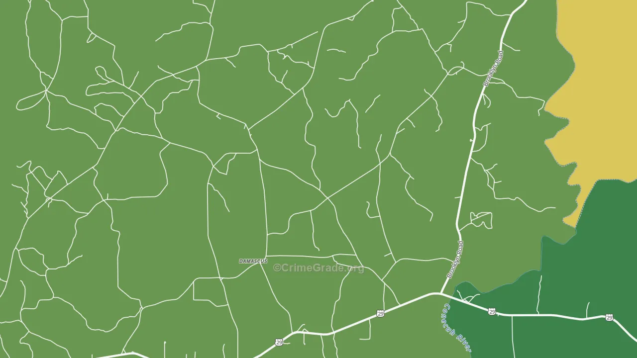 Damascus, AL Map of Assault Rates