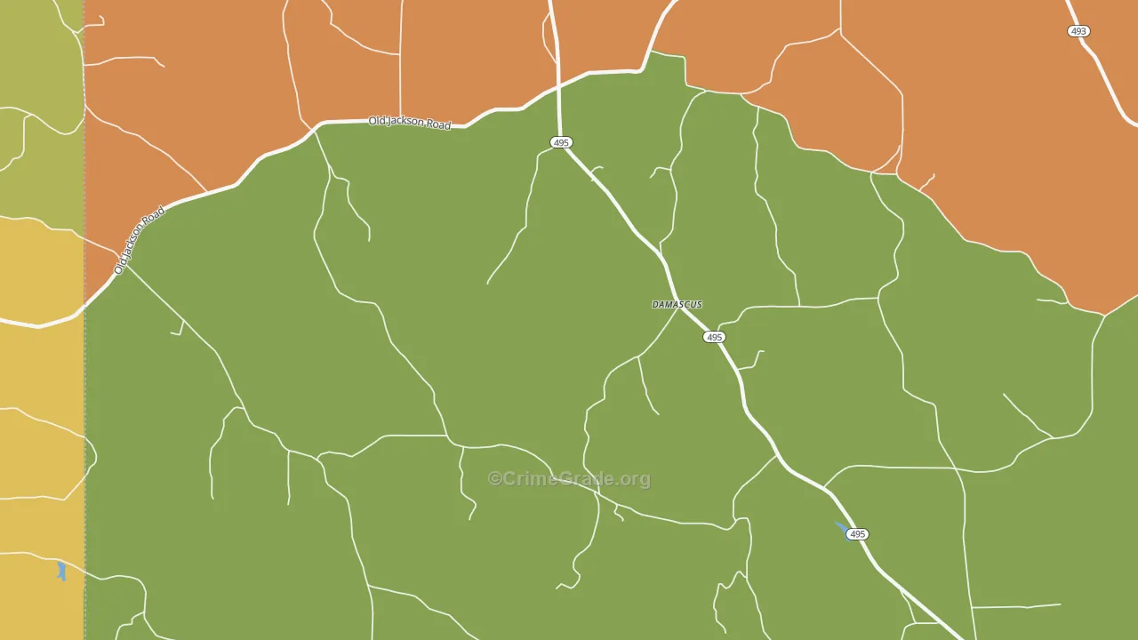 Damascus, MS Map of Assault Rates
