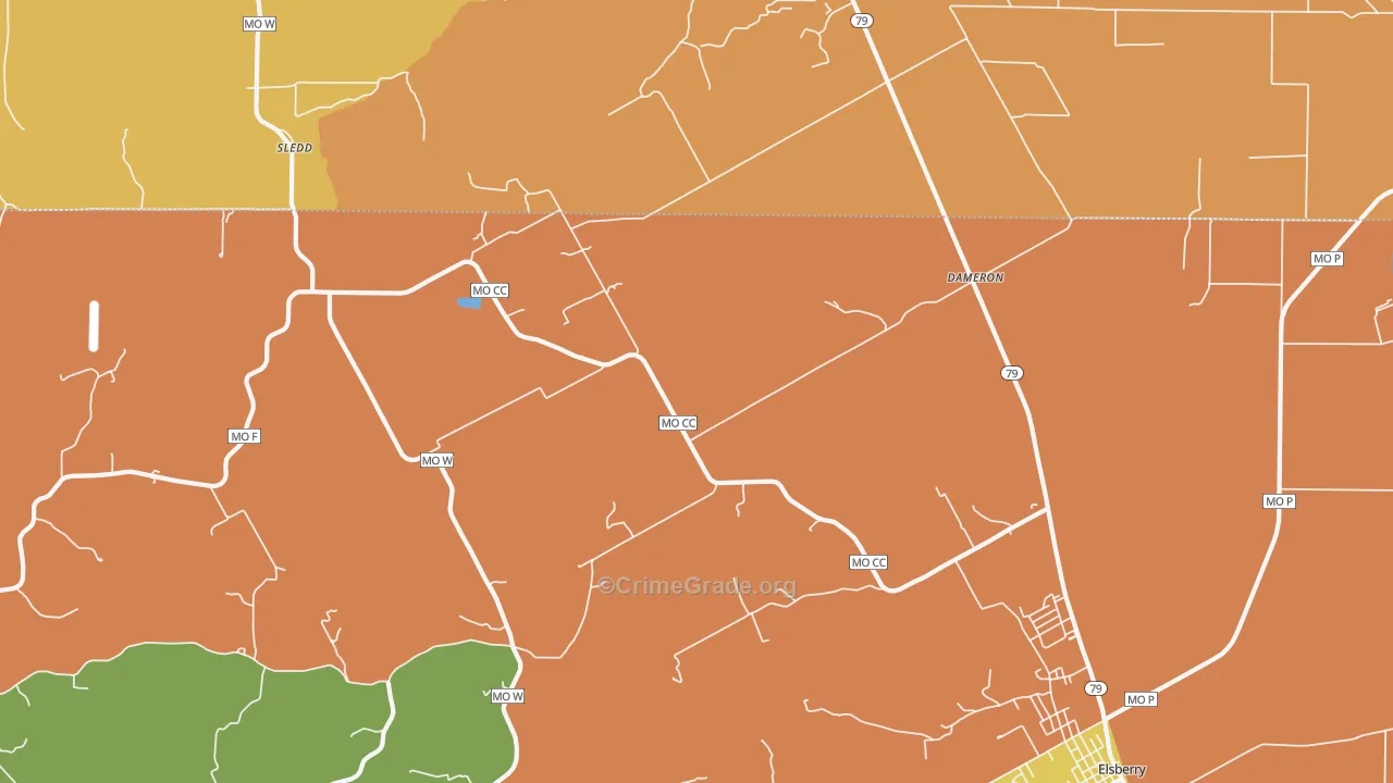 Dameron, MO Map of Assault Rates