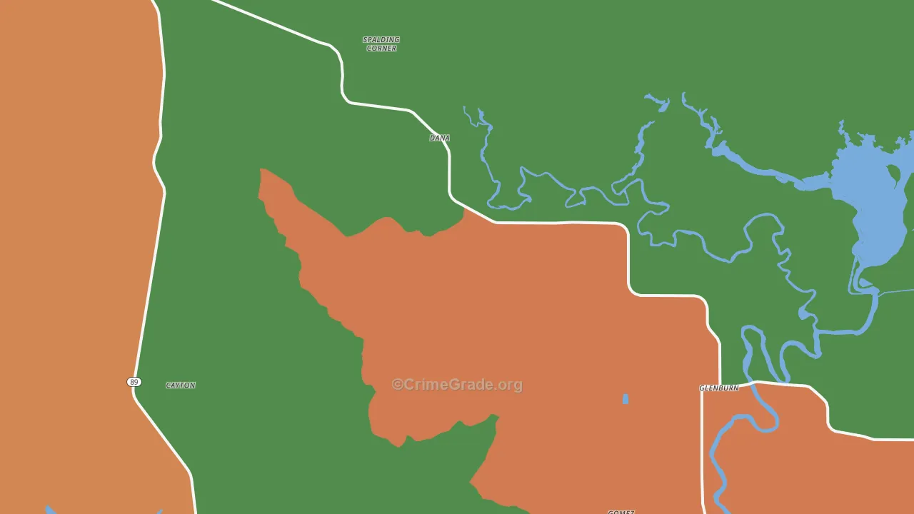 Dana, CA Map of Assault Rates