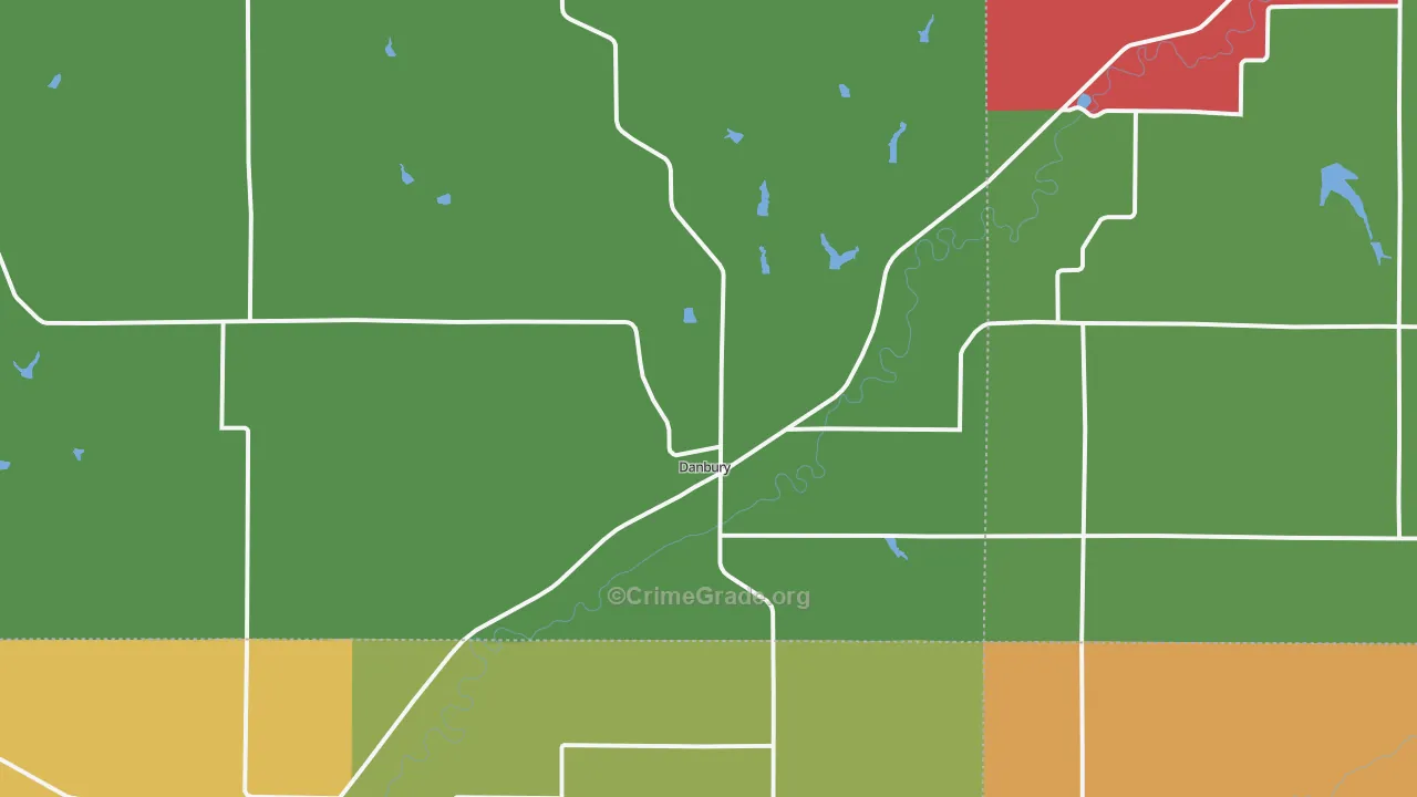 Danbury, IA Map of Assault Rates
