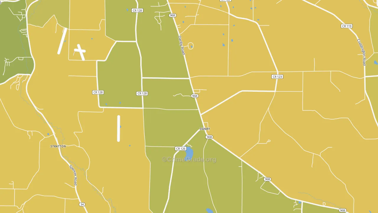 Danby, NY Map of Assault Rates