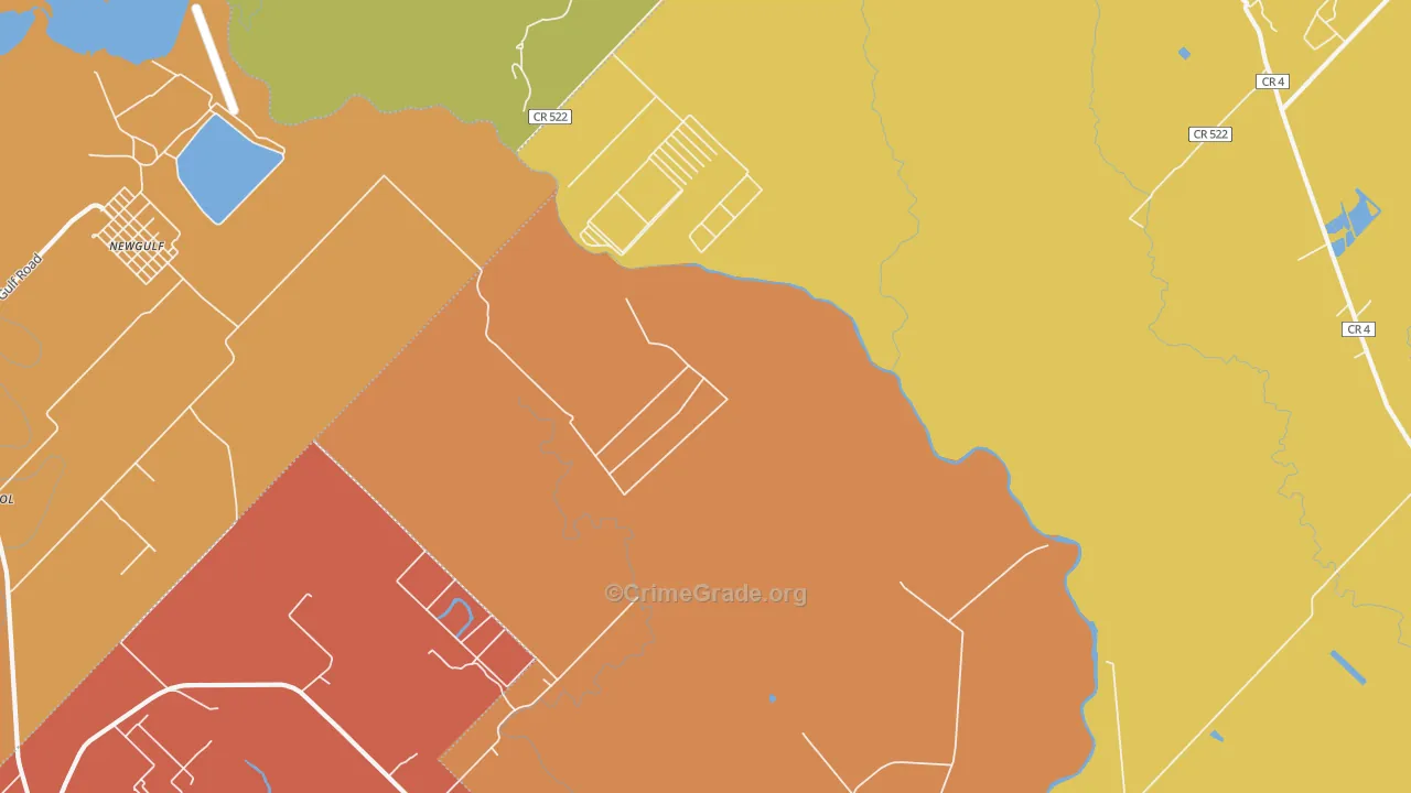 Danciger, TX Map of Assault Rates