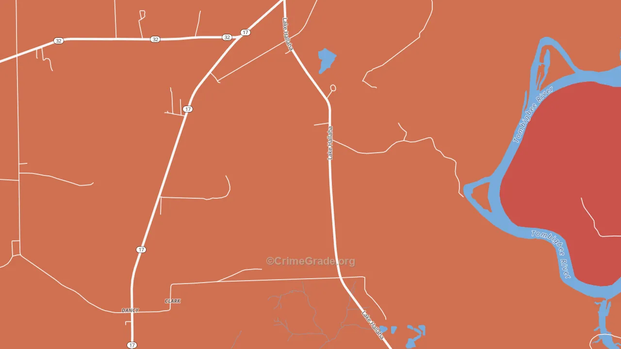 Dancy, AL Map of Assault Rates