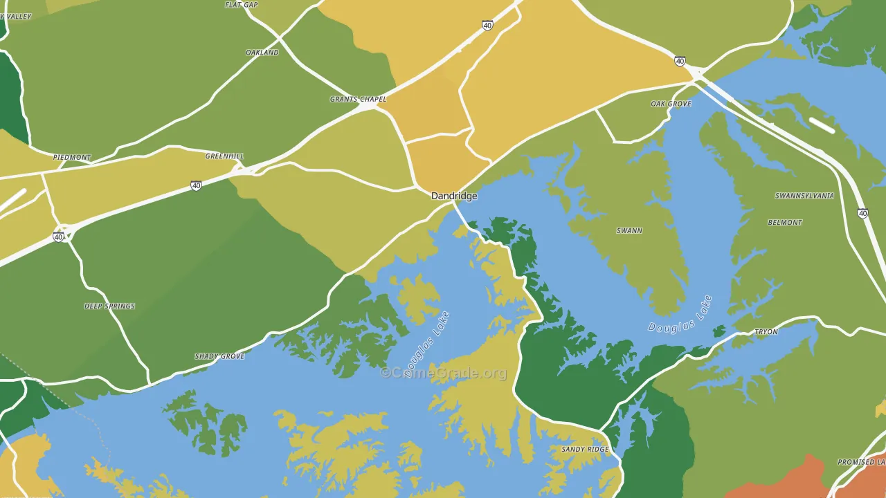 Dandridge, TN Map of Assault Rates
