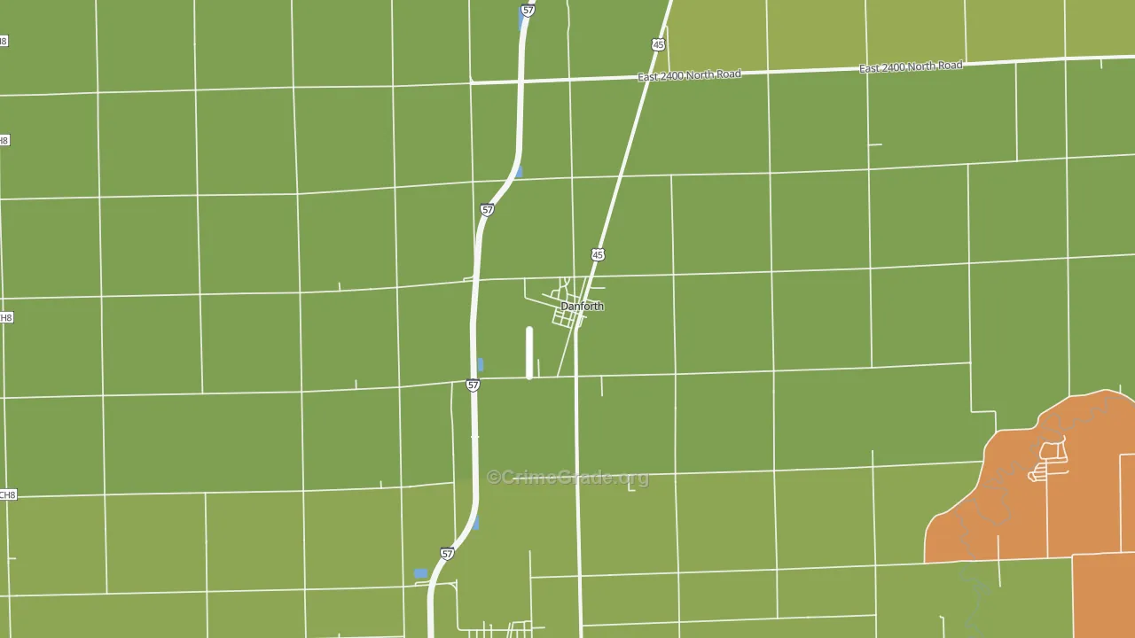 Danforth, IL Map of Assault Rates