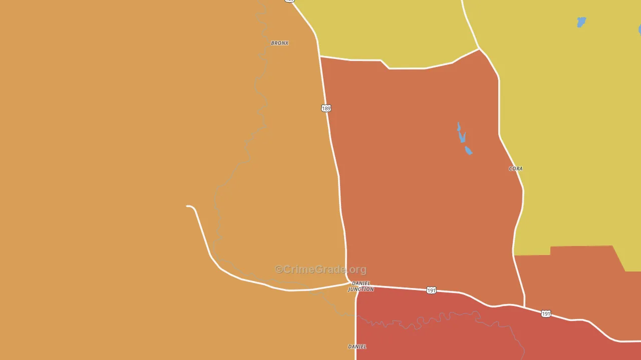 Daniel, WY Map of Assault Rates