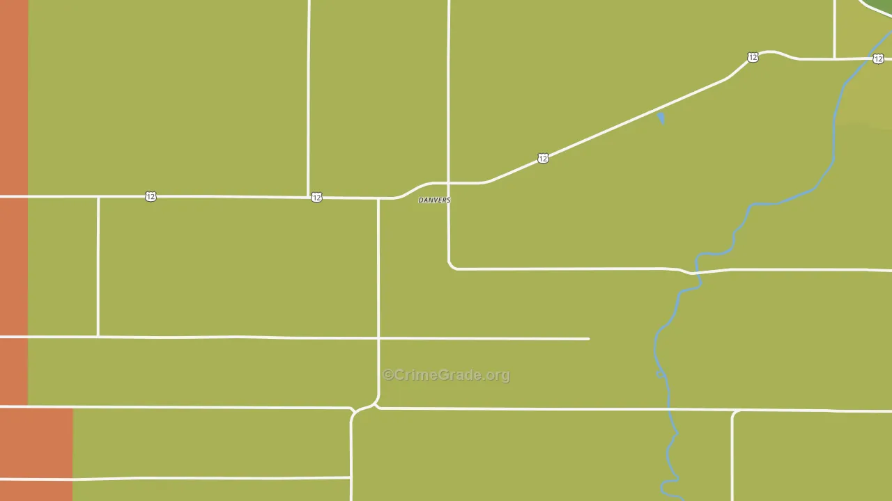 Danvers, MN Map of Assault Rates