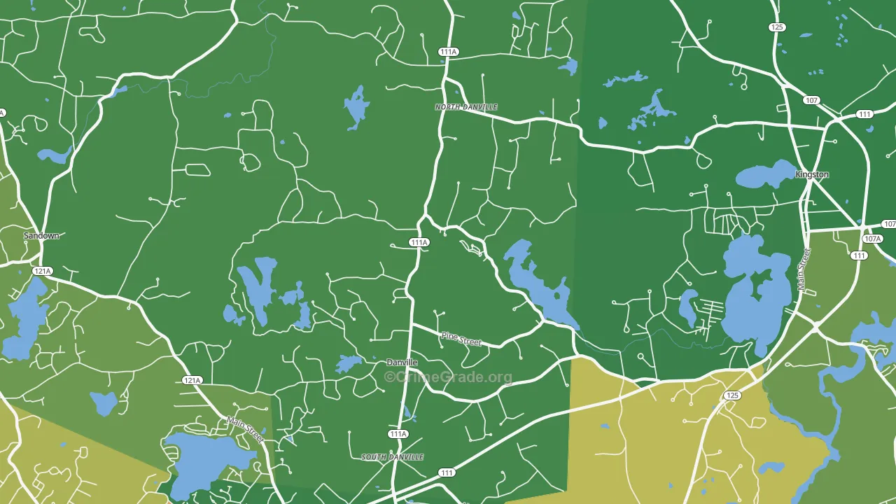 Danville, NH Map of Assault Rates