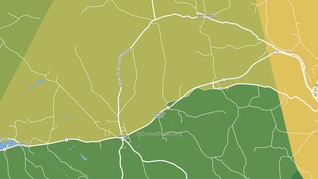Danville, VT Map of Assault Rates