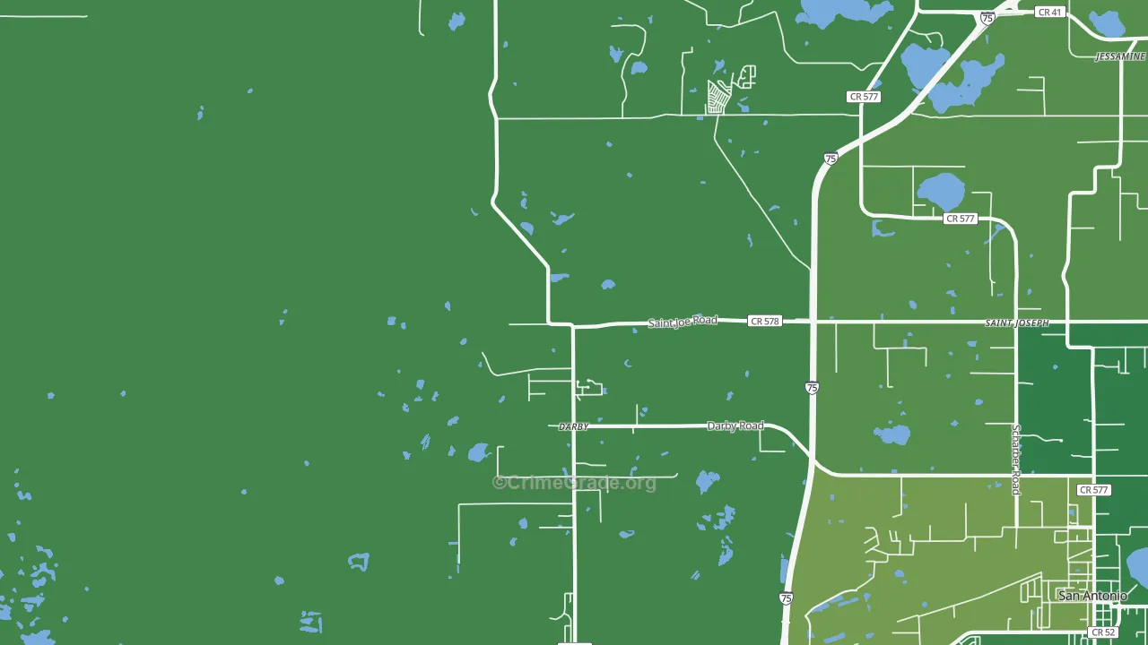 Darby, FL Map of Assault Rates