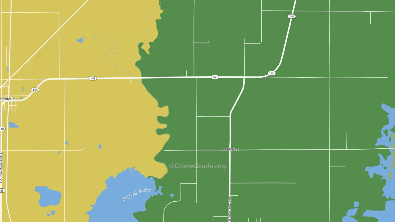 Dareville, IL Map of Assault Rates