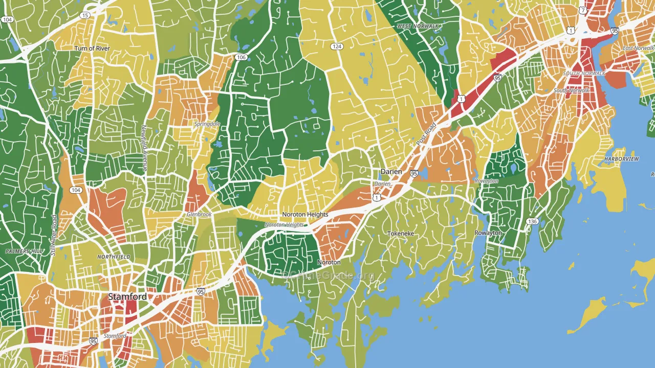 Darien, CT Map of Assault Rates