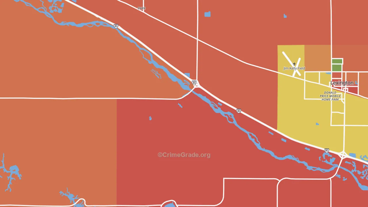 Darr, NE Map of Assault Rates