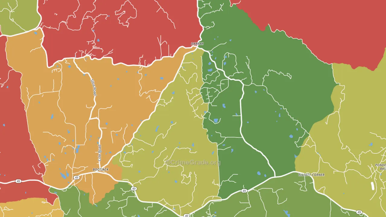 Darrah, CA Map of Assault Rates
