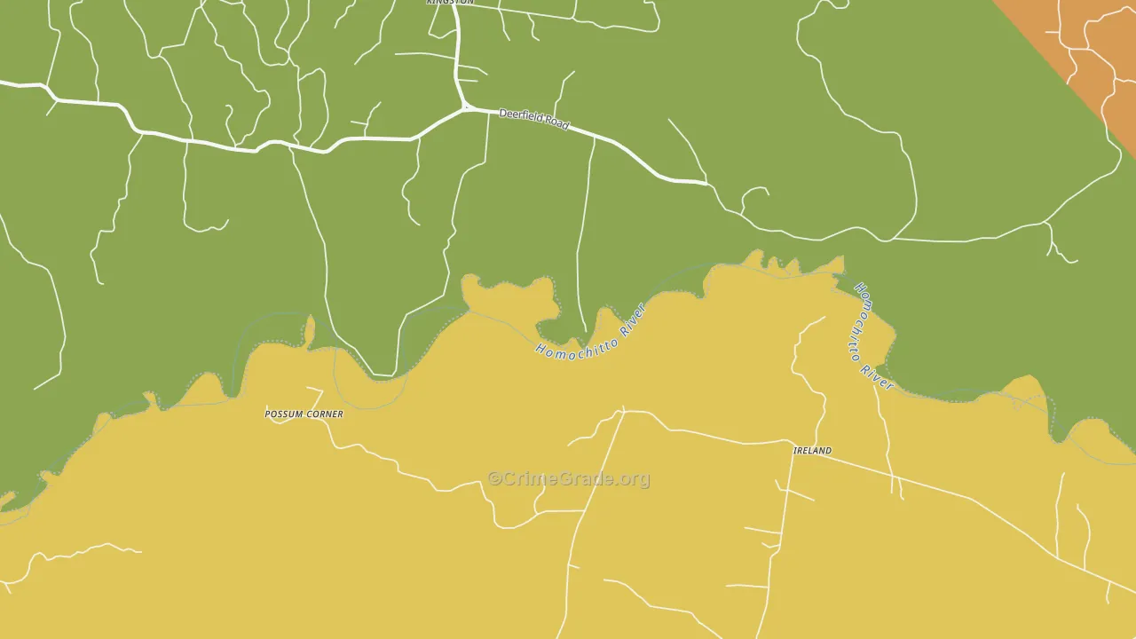 Darrington, MS Map of Assault Rates