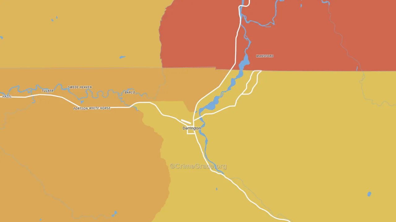 Darrington, WA Map of Assault Rates