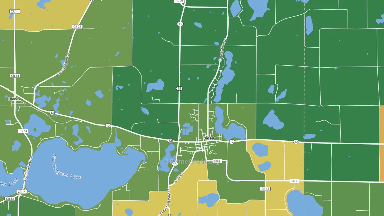 Dassel, MN Map of Assault Rates