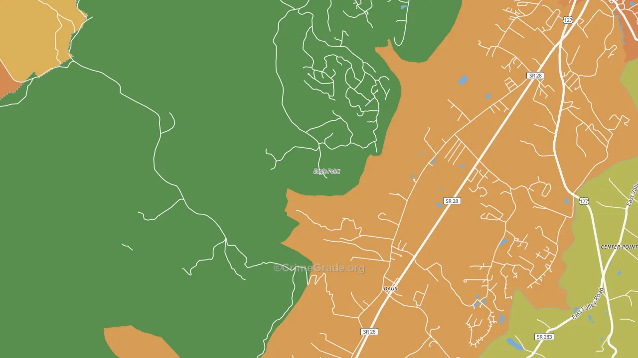 Daus, TN Map of Assault Rates