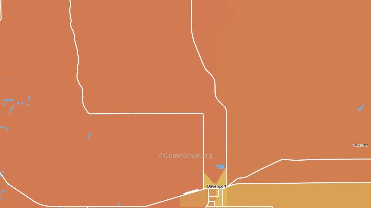 Davenport, WA Map of Assault Rates