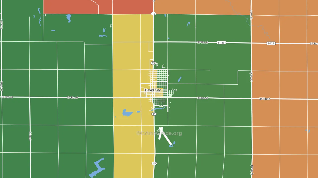 David City, NE Map of Assault Rates