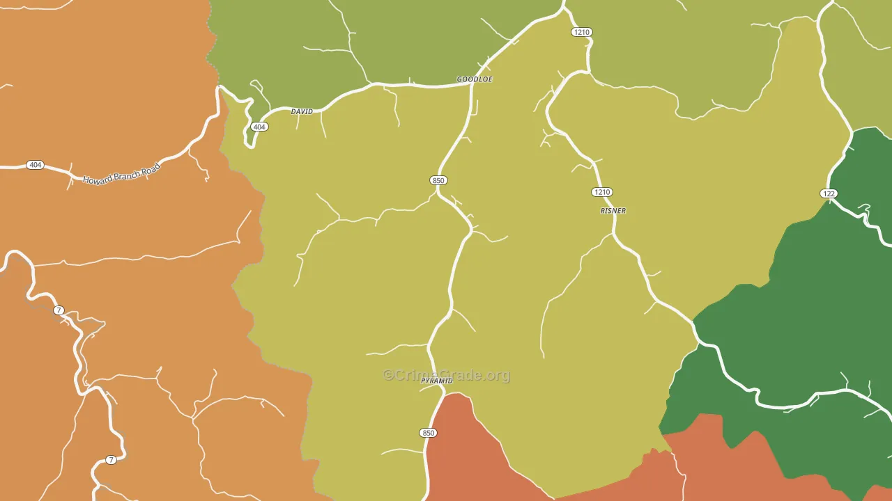 David, KY Map of Assault Rates